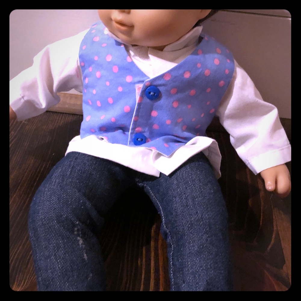 Bitty baby best collared shirt and jeans